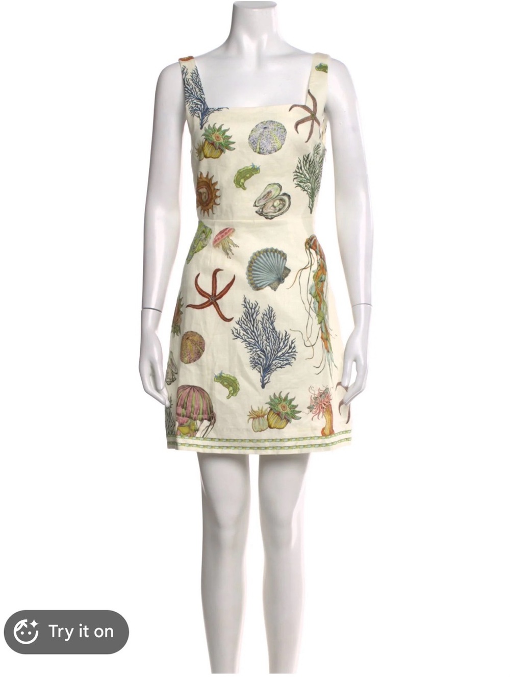 Alemais Sea Linen Mini Dress